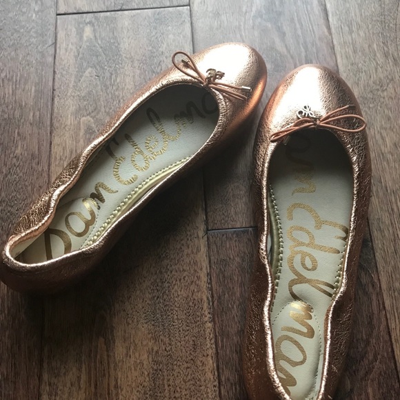 NWOT Sam Edelman Felicia Flats. Metallic Copper - Picture 5 of 8